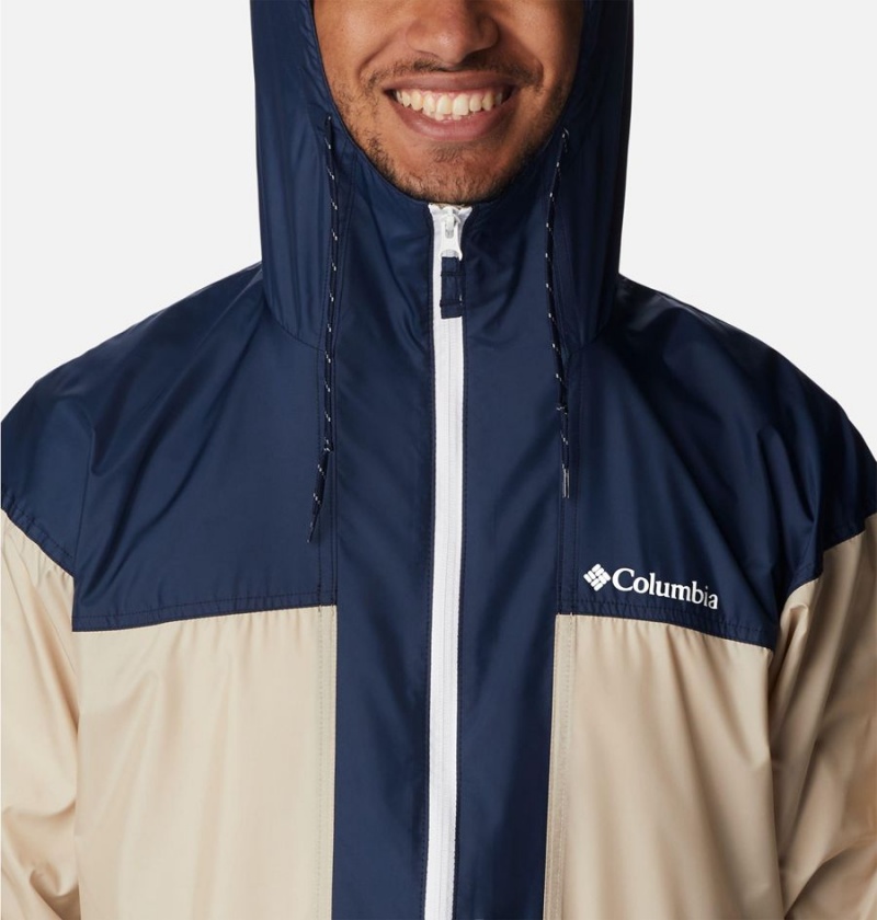 Khaki Men's Columbia Flash Challenger Anorak Jacket Windbreaker | PZDGL-6489