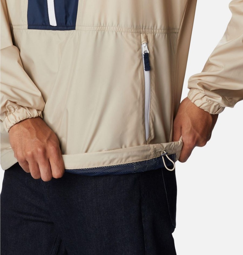 Khaki Men's Columbia Flash Challenger Anorak Jacket Windbreaker | PZDGL-6489