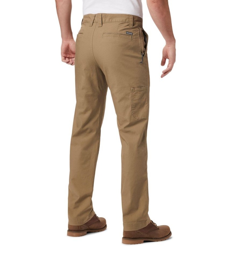 Khaki Men's Columbia Flex ROC Pants | OBEMJ-5397