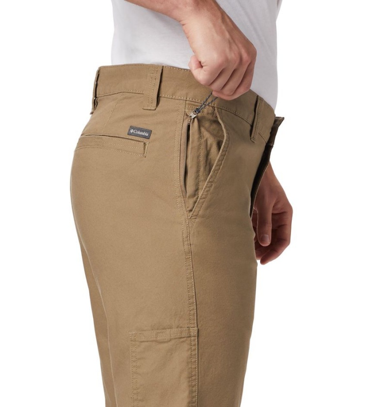 Khaki Men's Columbia Flex ROC Pants | OBEMJ-5397