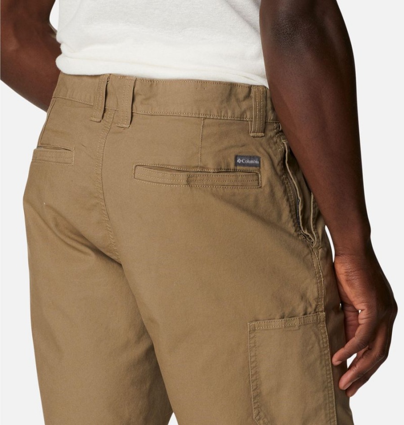 Khaki Men's Columbia Flex ROC Shorts | PFTIR-4387