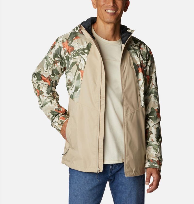 Khaki Men's Columbia Inner Limits II Rain Jacket | BRMZV-1304