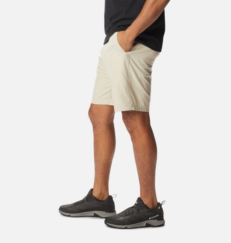 Khaki Men's Columbia Iron Mountain Trail Shorts | HKMFO-5062