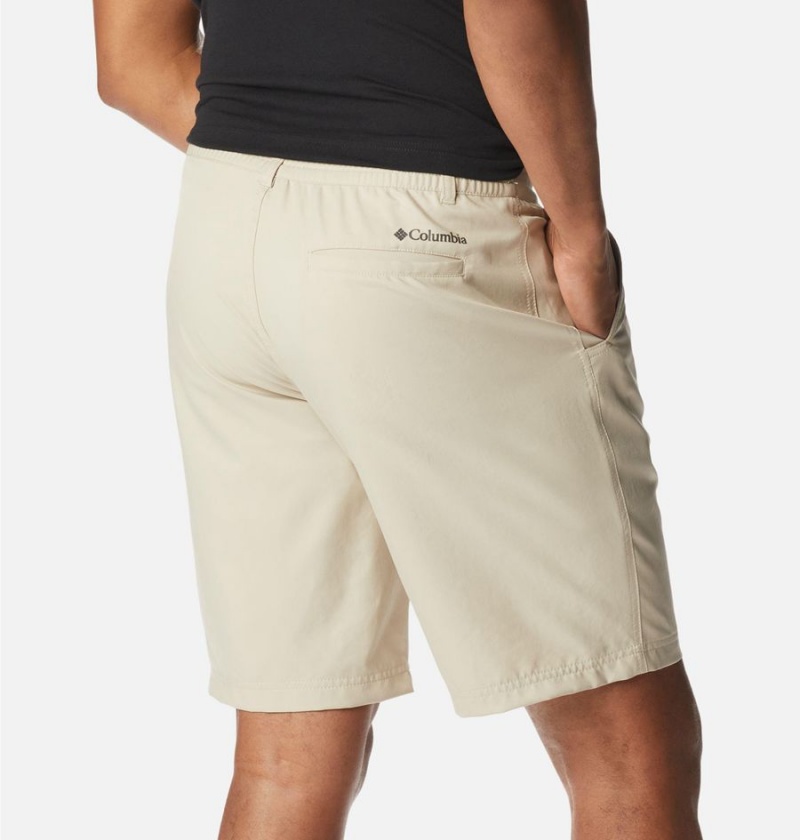 Khaki Men's Columbia Iron Mountain Trail Shorts | HKMFO-5062