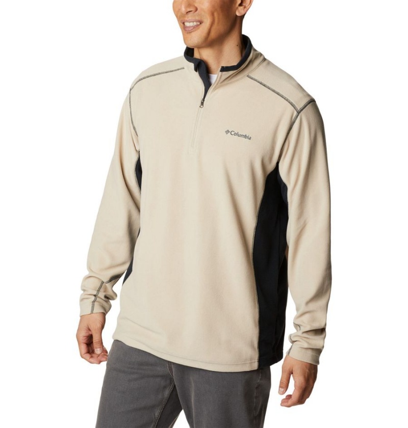 Khaki Men's Columbia Klamath Range II Half Zip Fleece Pullover | MWEGF-3576