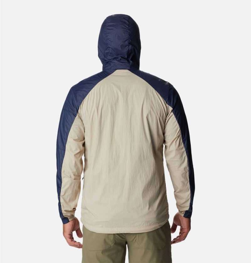 Khaki Men's Columbia Loop Trail Windbreaker | GXABW-5624