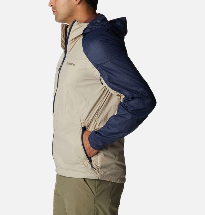 Khaki Men's Columbia Loop Trail Windbreaker | GXABW-5624