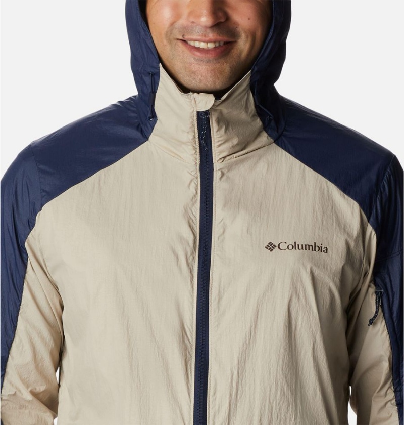 Khaki Men's Columbia Loop Trail Windbreaker | GXABW-5624