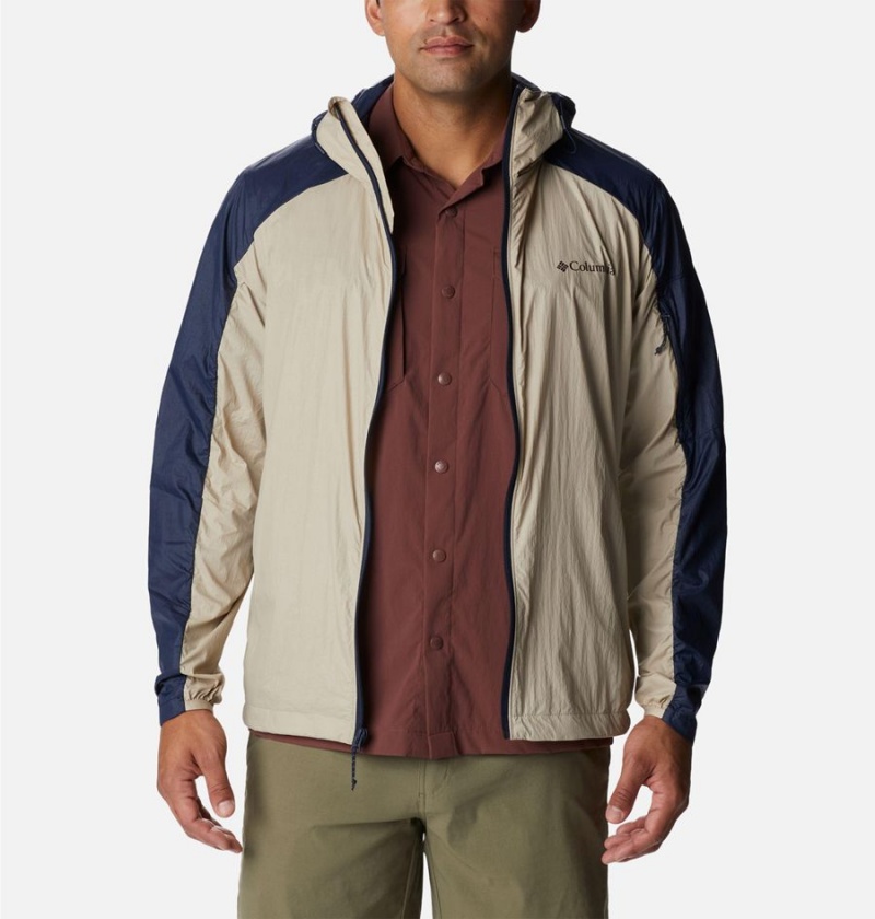 Khaki Men's Columbia Loop Trail Windbreaker | GXABW-5624