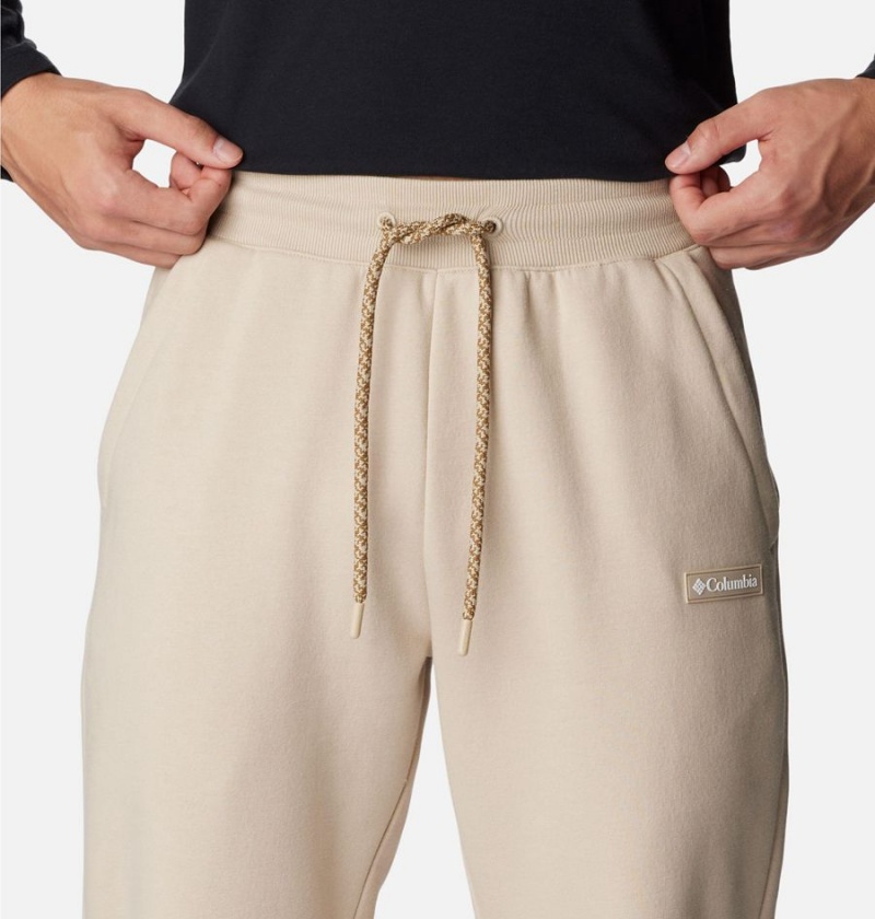 Khaki Men's Columbia Marble Canyon Heavyweight Fleece Pants | XWPOD-6540