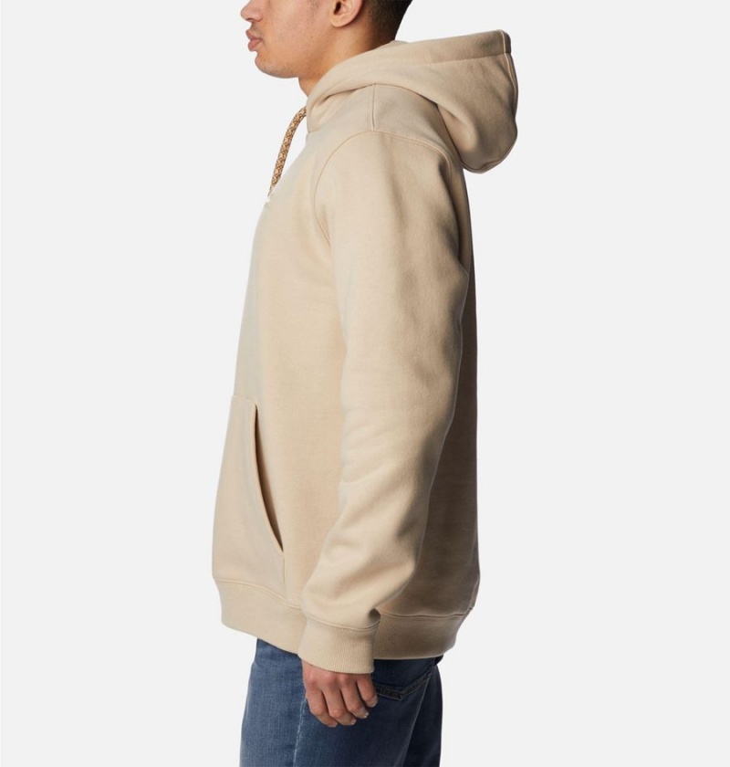 Khaki Men's Columbia Marble Canyon Heavyweight Fleece Hoodie | OHXFM-6287