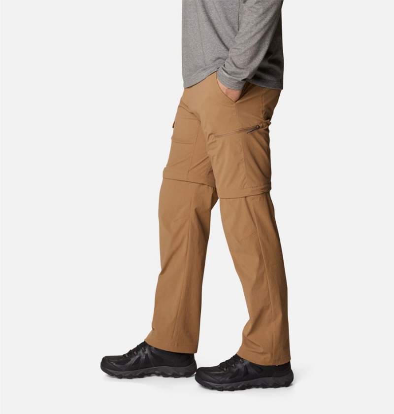 Khaki Men's Columbia Newton Ridge II Convertible Pants | KQSPI-4192