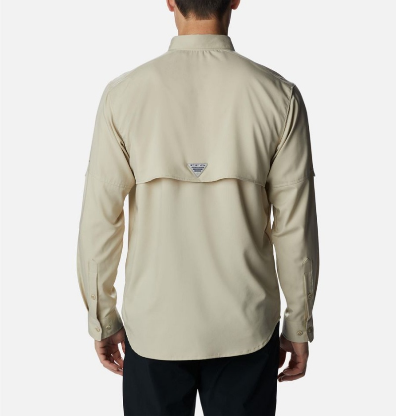 Khaki Men's Columbia PFG Blood and Guts IV Woven Long Sleeve Shirt | YDAUJ-3871