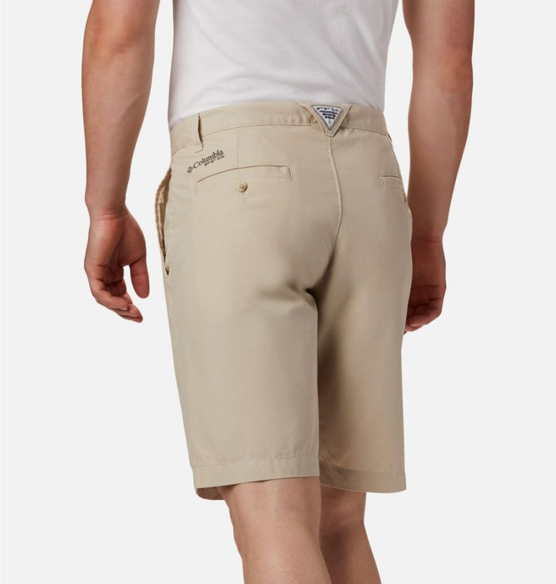 Khaki Men's Columbia PFG Bonehead II Shorts | ZORHT-1386