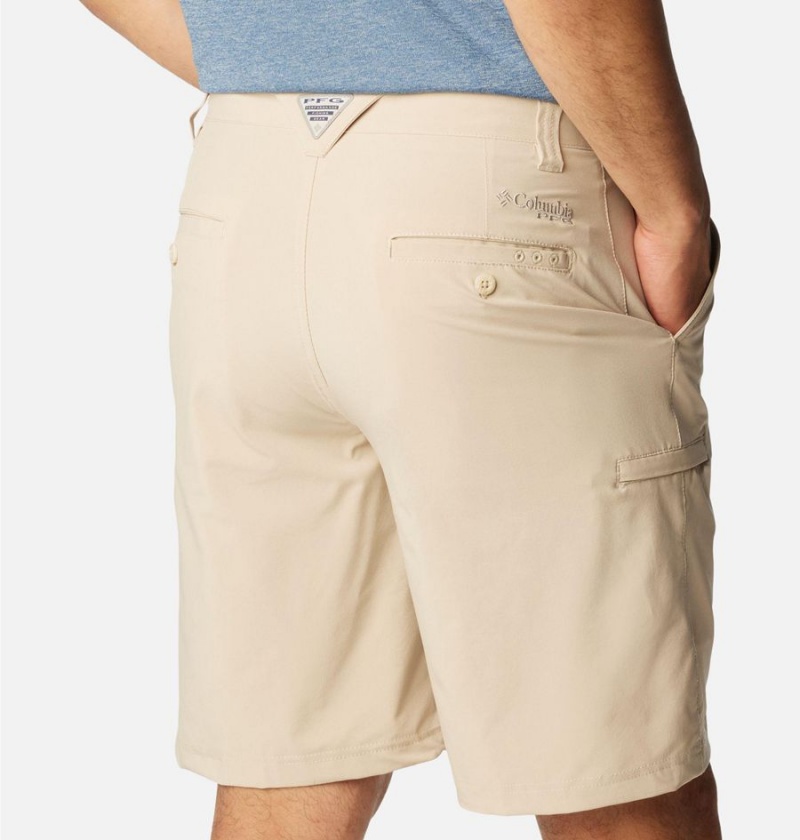 Khaki Men's Columbia PFG Grander Marlin II Offshore Shorts | HKGWJ-6025