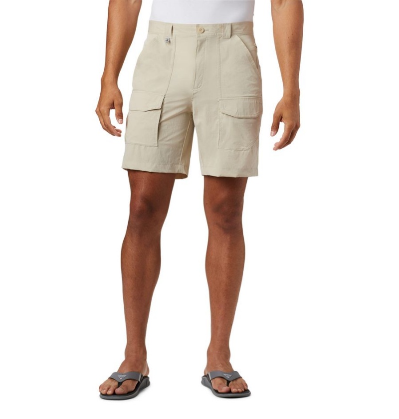 Khaki Men\'s Columbia PFG Permit III Shorts | SKPJO-9167