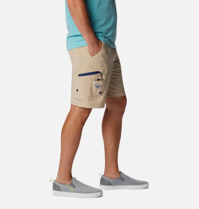 Khaki Men's Columbia PFG Terminal Tackle Shorts | XHBNQ-7920