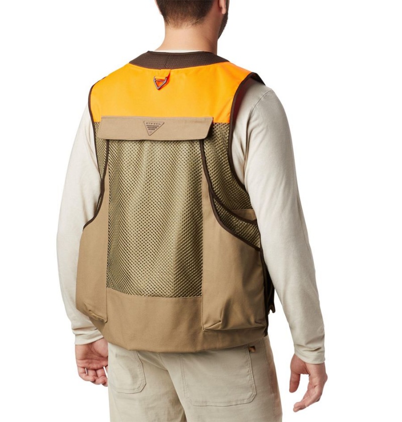 Khaki Men's Columbia PHG Ptarmigan Bird Vest | VRNZU-8679