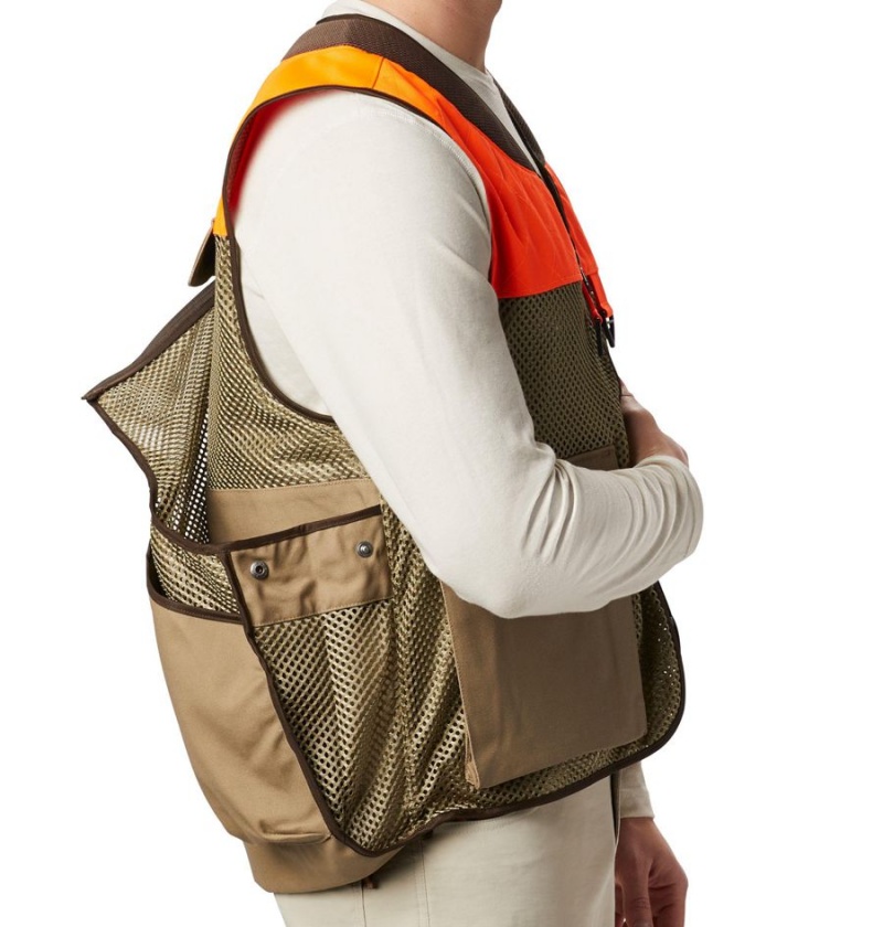 Khaki Men's Columbia PHG Ptarmigan Bird Vest | VRNZU-8679