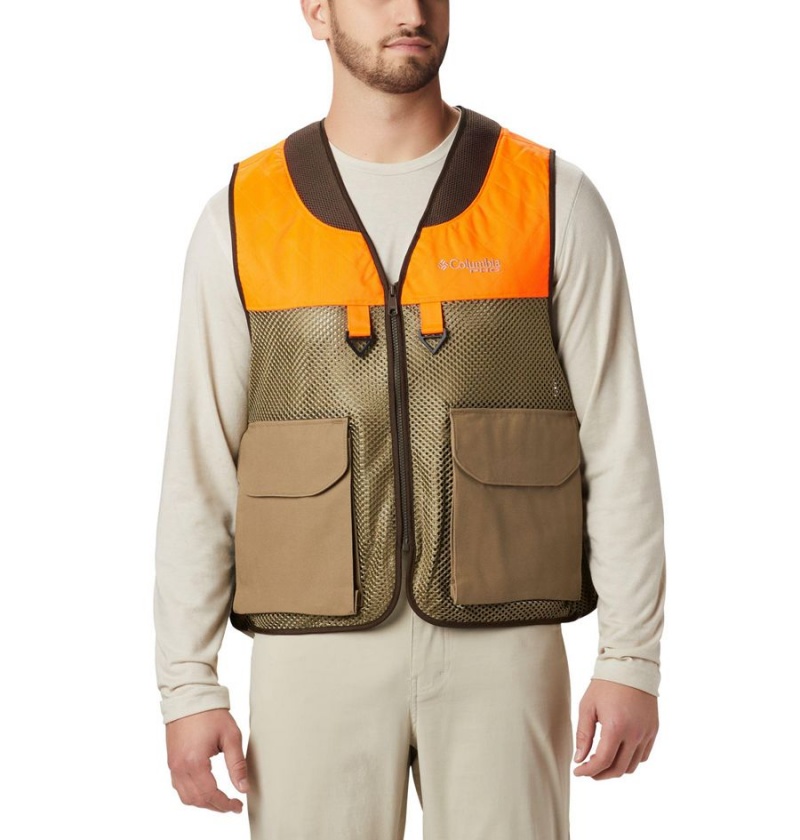 Khaki Men\'s Columbia PHG Ptarmigan Bird Vest | VRNZU-8679