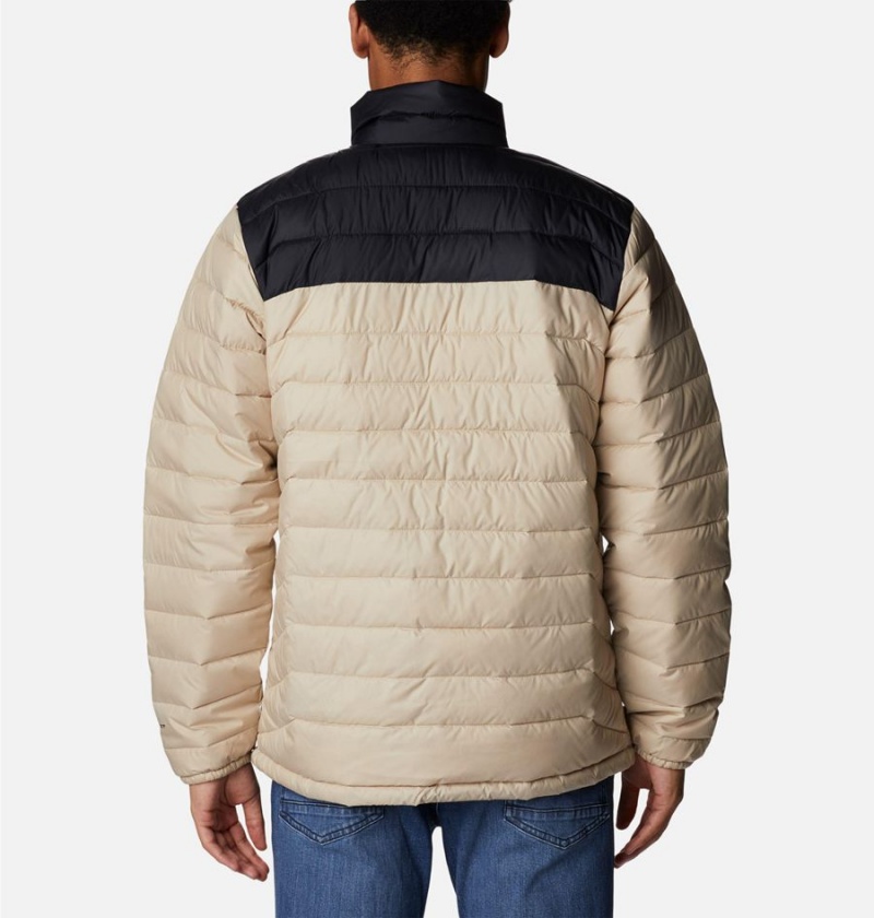 Khaki Men's Columbia Powder Lite Insulated Puffer Jacket | MYOJA-7386