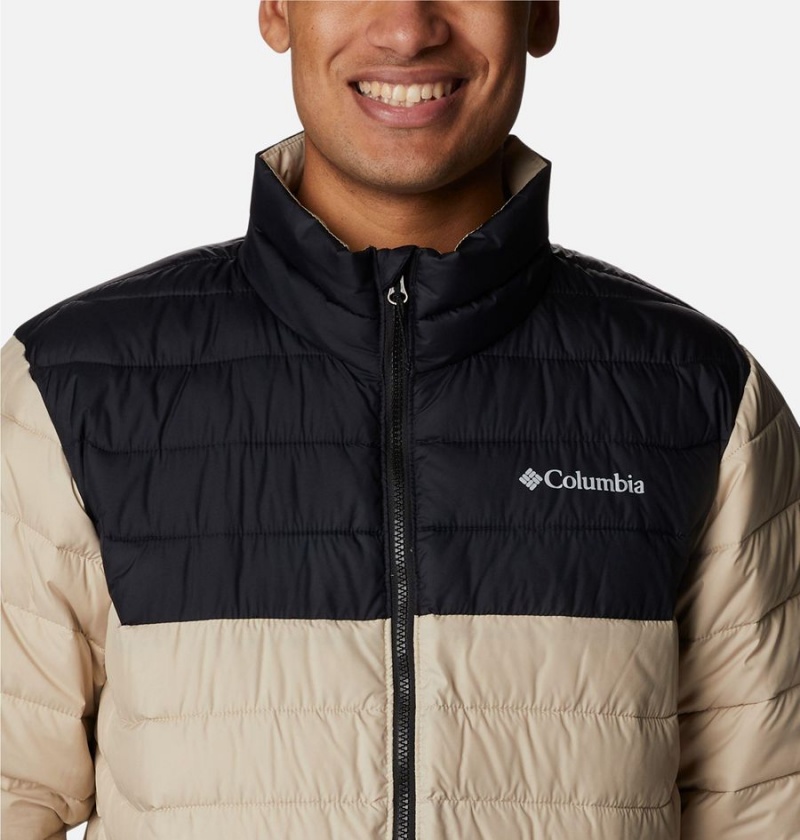 Khaki Men's Columbia Powder Lite Insulated Puffer Jacket | MYOJA-7386