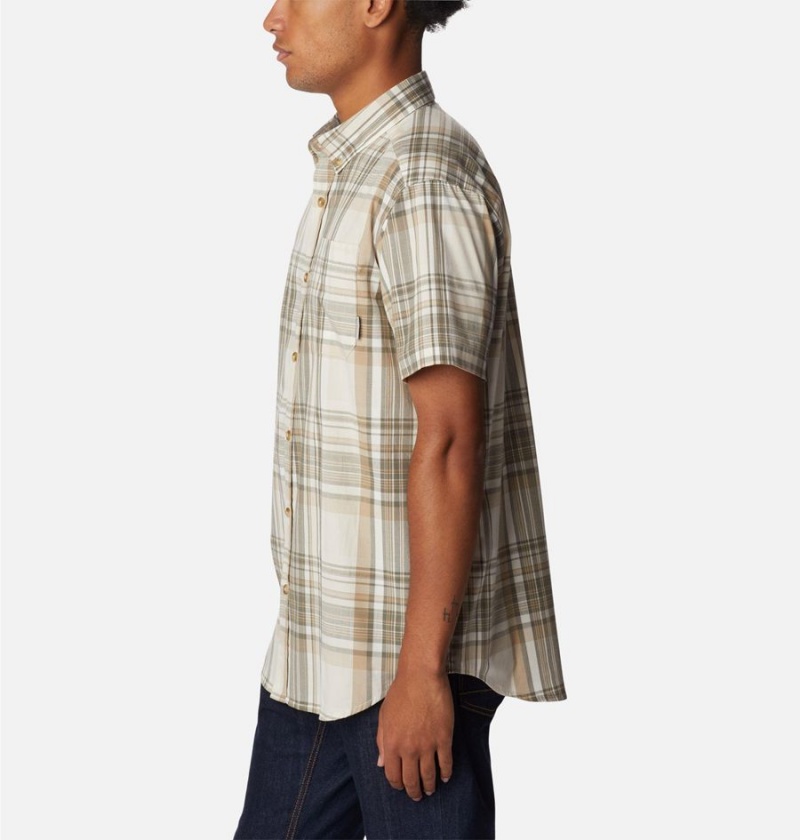 Khaki Men's Columbia Rapid Rivers II Short Sleeve Shirt | DZGMU-8341