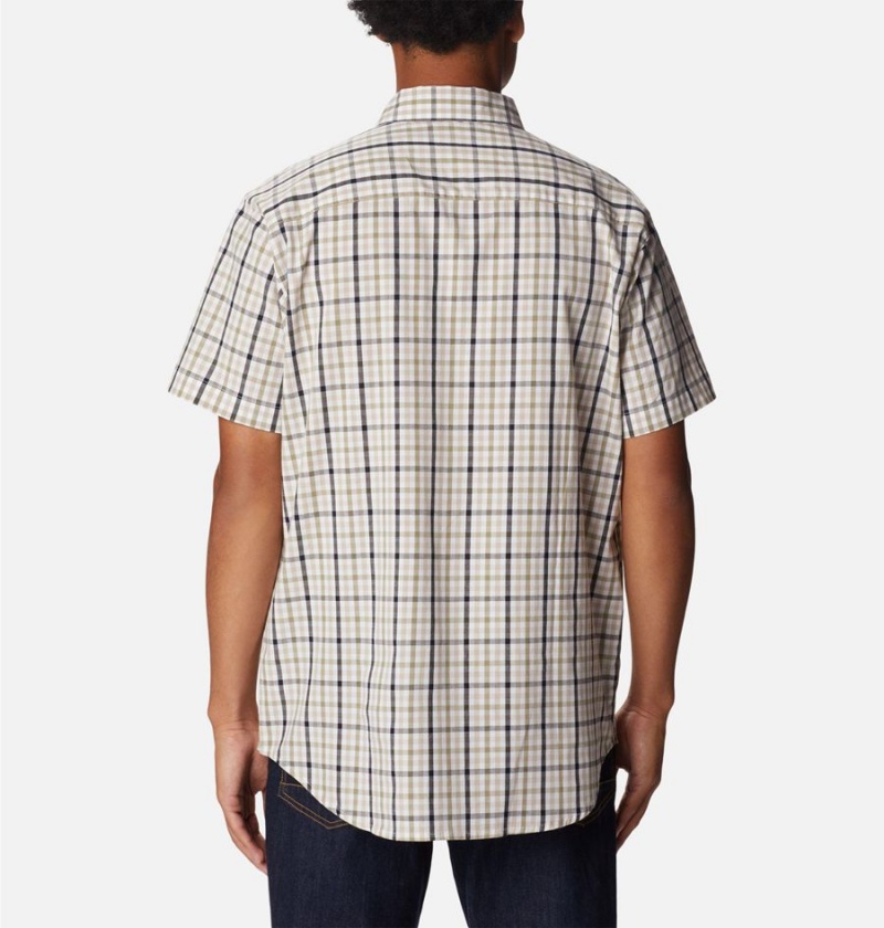 Khaki Men's Columbia Rapid Rivers II Short Sleeve Shirt | RHUVY-7895