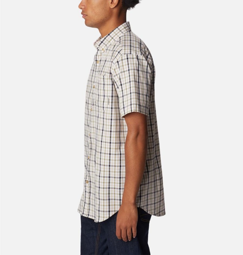 Khaki Men's Columbia Rapid Rivers II Short Sleeve Shirt | RHUVY-7895