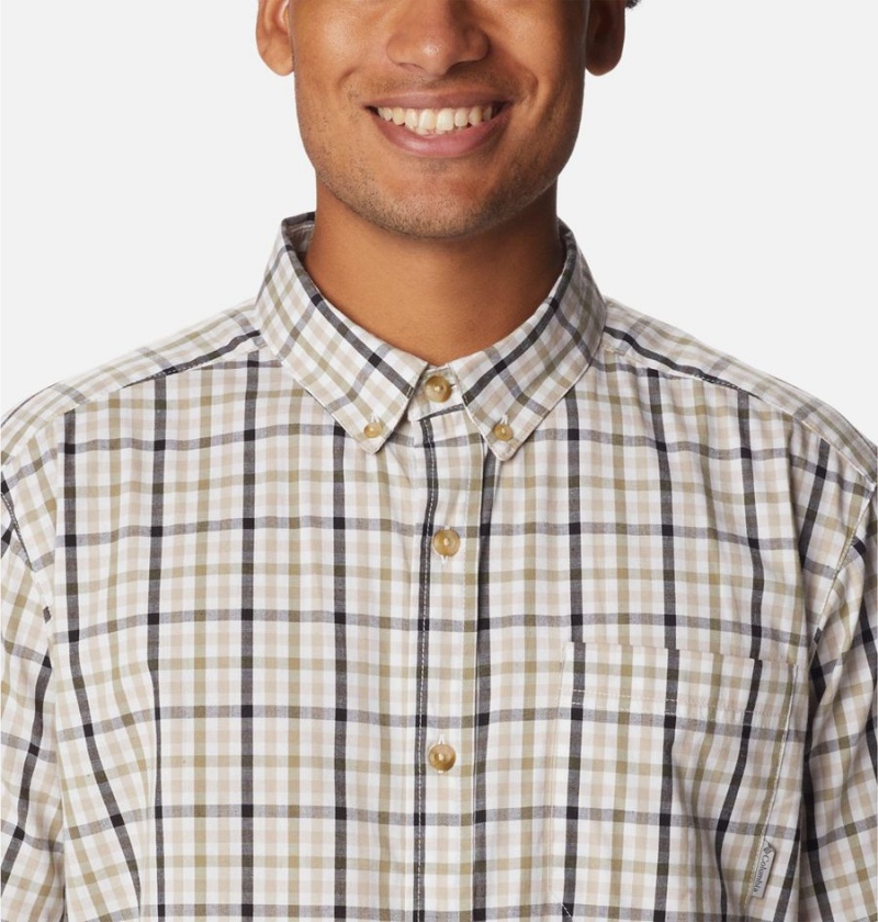 Khaki Men's Columbia Rapid Rivers II Short Sleeve Shirt | RHUVY-7895