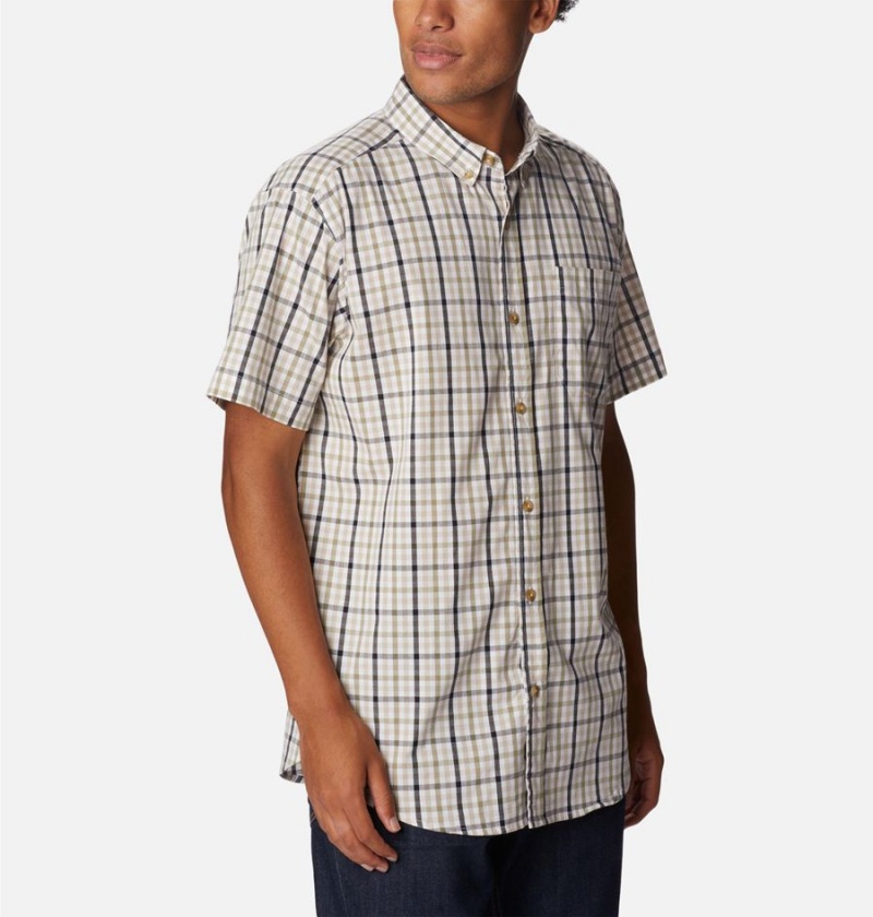 Khaki Men's Columbia Rapid Rivers II Short Sleeve Shirt | RHUVY-7895