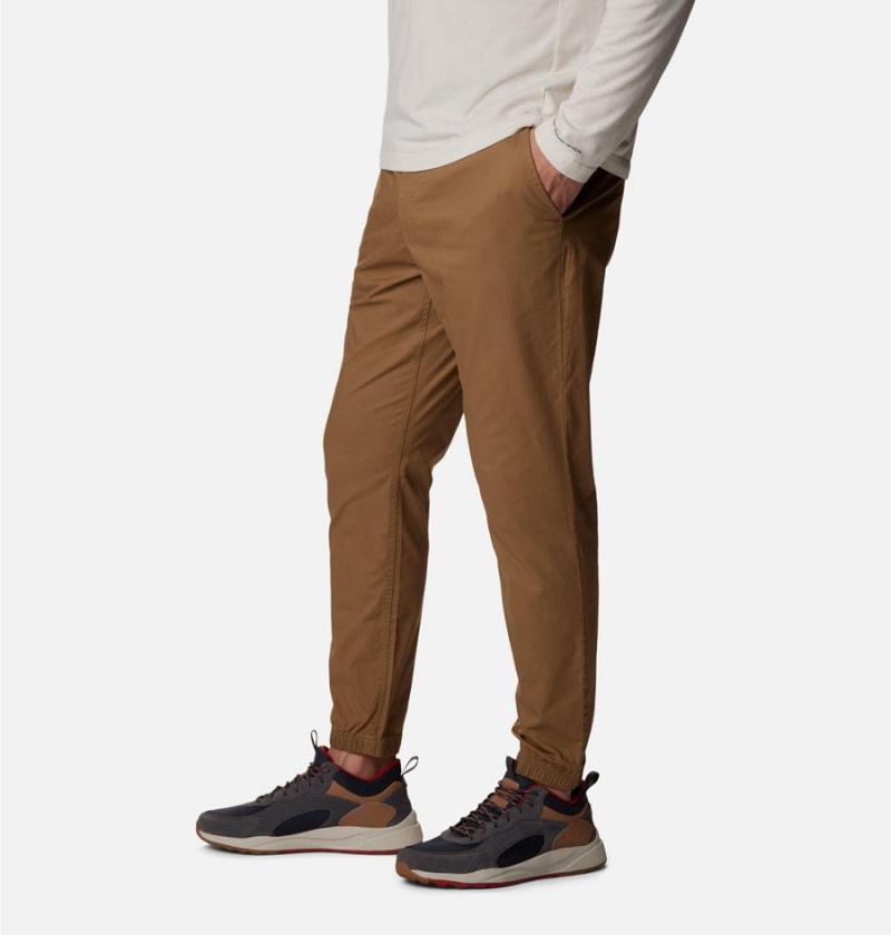 Khaki Men's Columbia Rapid Rivers Joggers Pants | RTWSX-0462