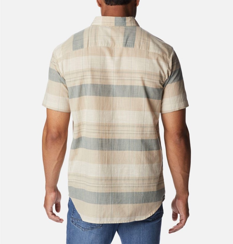 Khaki Men's Columbia Rapid Rivers Novelty Short Sleeve Shirt | FUYES-3651