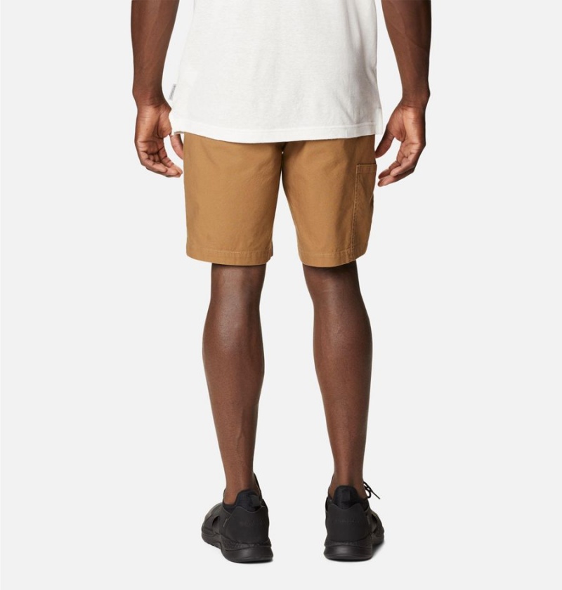 Khaki Men's Columbia Rugged Ridge II Outdoor Shorts | VQULP-0693