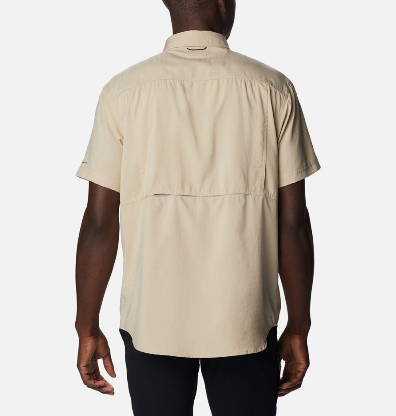 Khaki Men's Columbia Silver Ridge UtilityLite Short Sleeve Shirt | YZILH-8691