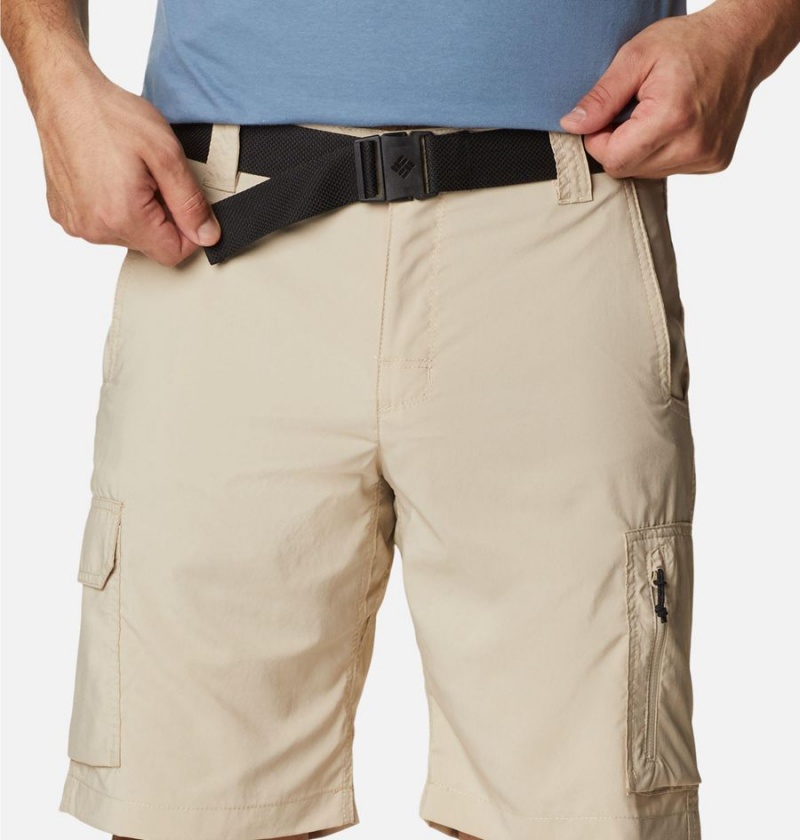 Khaki Men's Columbia Silver Ridge Utility Cargo Shorts | TRQXZ-2438