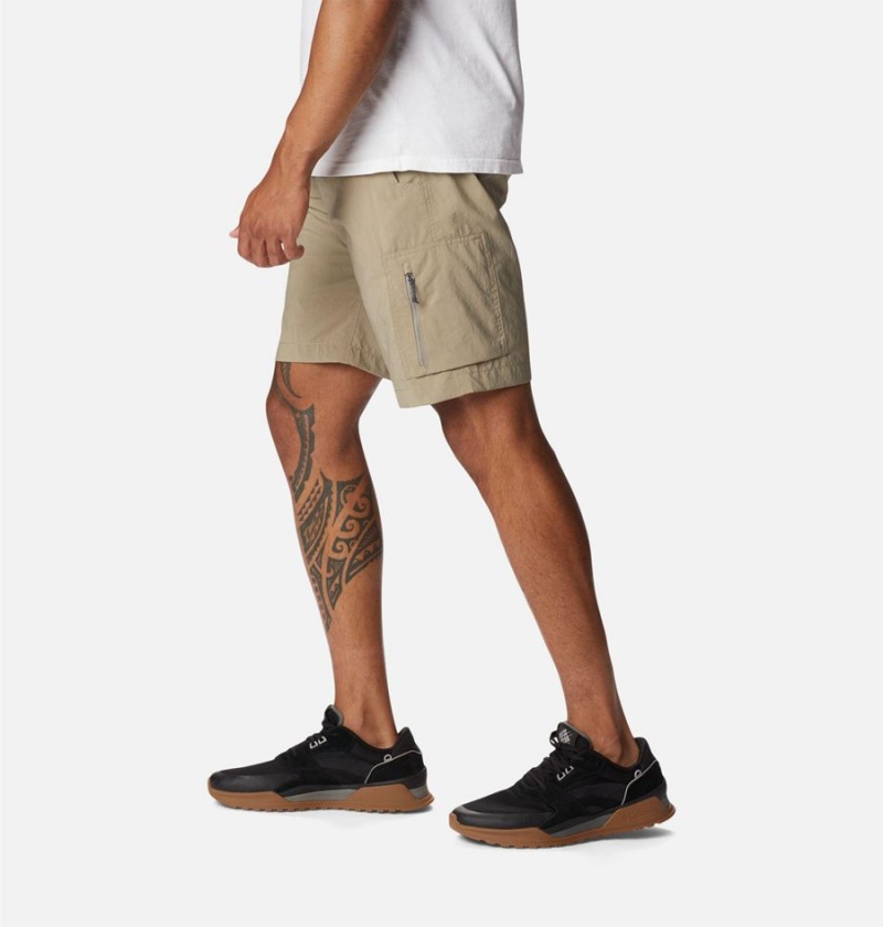 Khaki Men's Columbia Silver Ridge Utility Cargo Shorts | NRHJD-9380