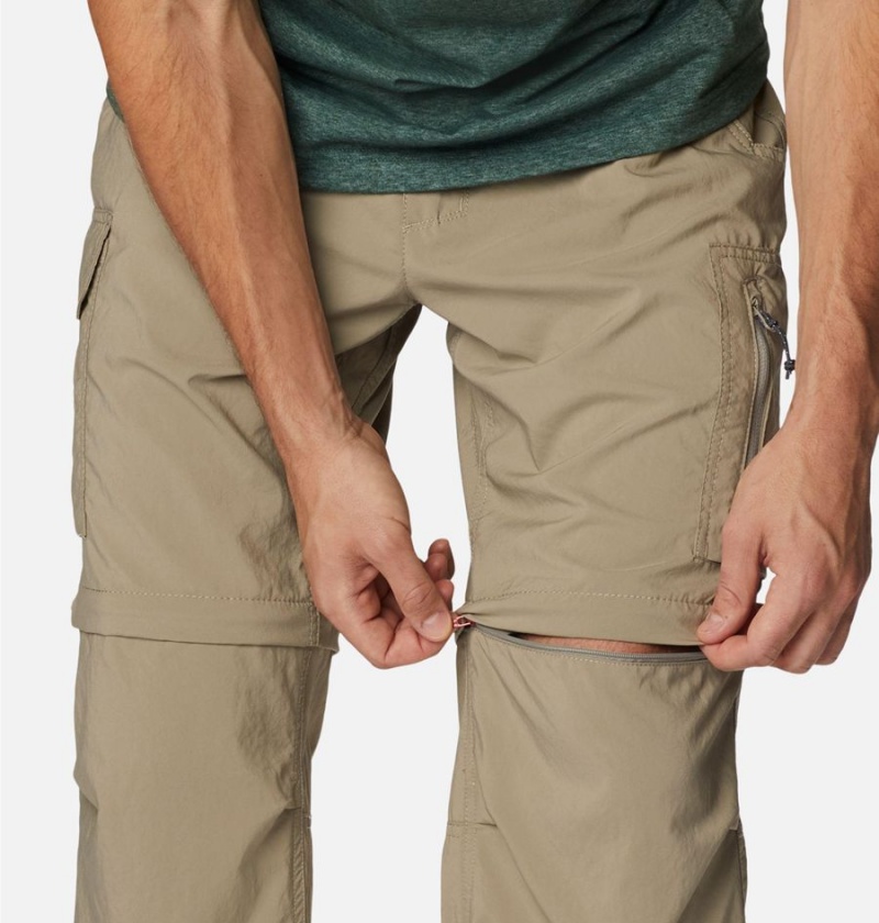 Khaki Men's Columbia Silver Ridge Utility Convertible Pants | LBNCV-1423