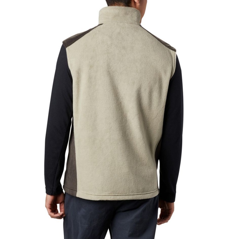 Khaki Men's Columbia Steens Mountain Fleece Vest | BDAWT-7056