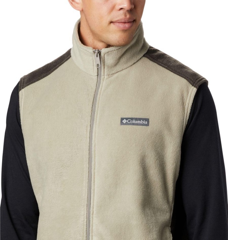 Khaki Men's Columbia Steens Mountain Fleece Vest | BDAWT-7056