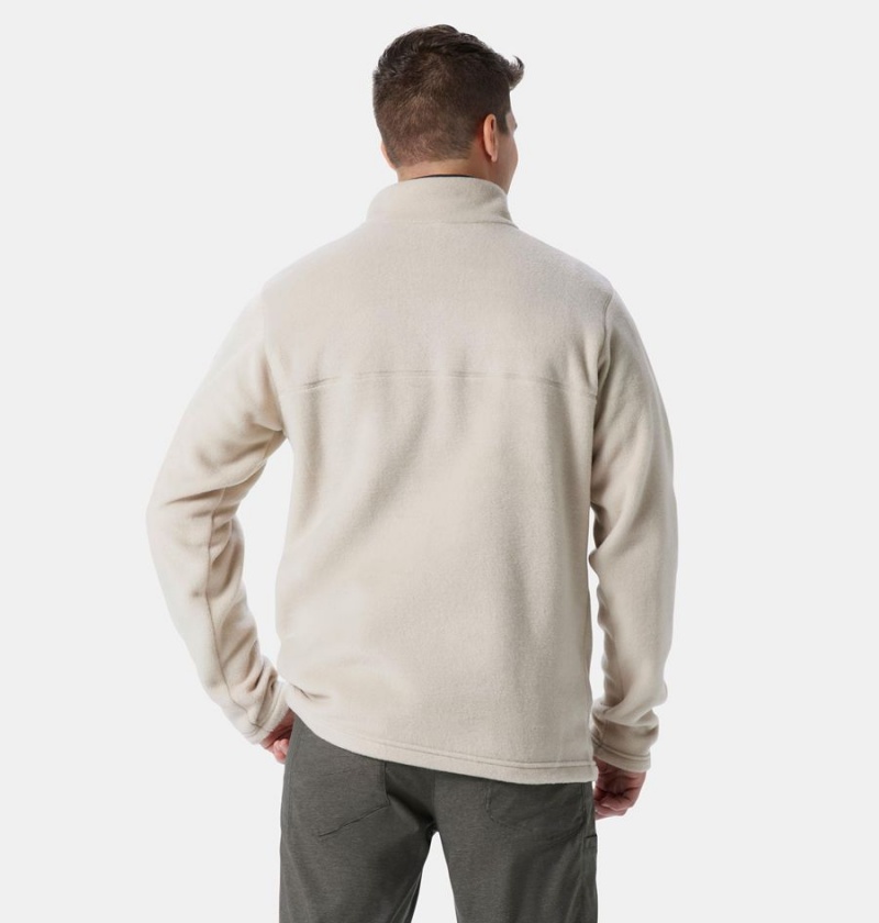 Khaki Men's Columbia Steens Mountain Half Snap Fleece Pullover | XZBSY-8697