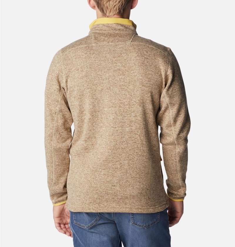 Khaki Men's Columbia Sweater Weather Full Zip Fleece Jacket | CUSTO-8275