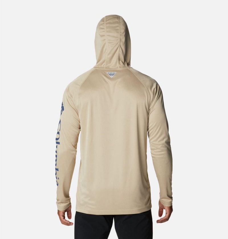 Khaki Men's Columbia Terminal Tackle Heather Hoodie | CQRIS-0769