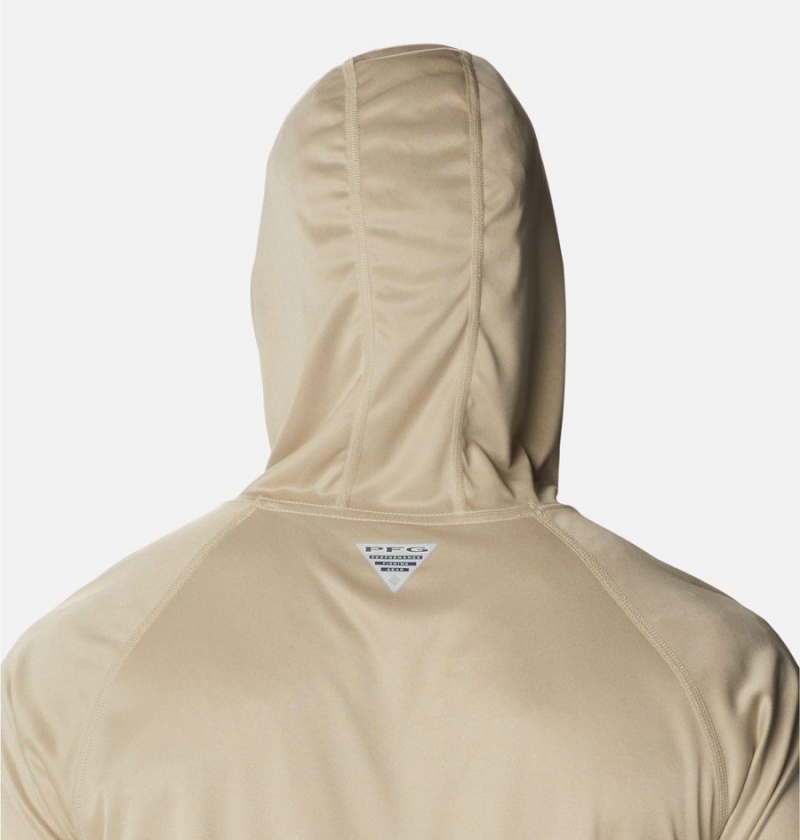 Khaki Men's Columbia Terminal Tackle Heather Hoodie | CQRIS-0769