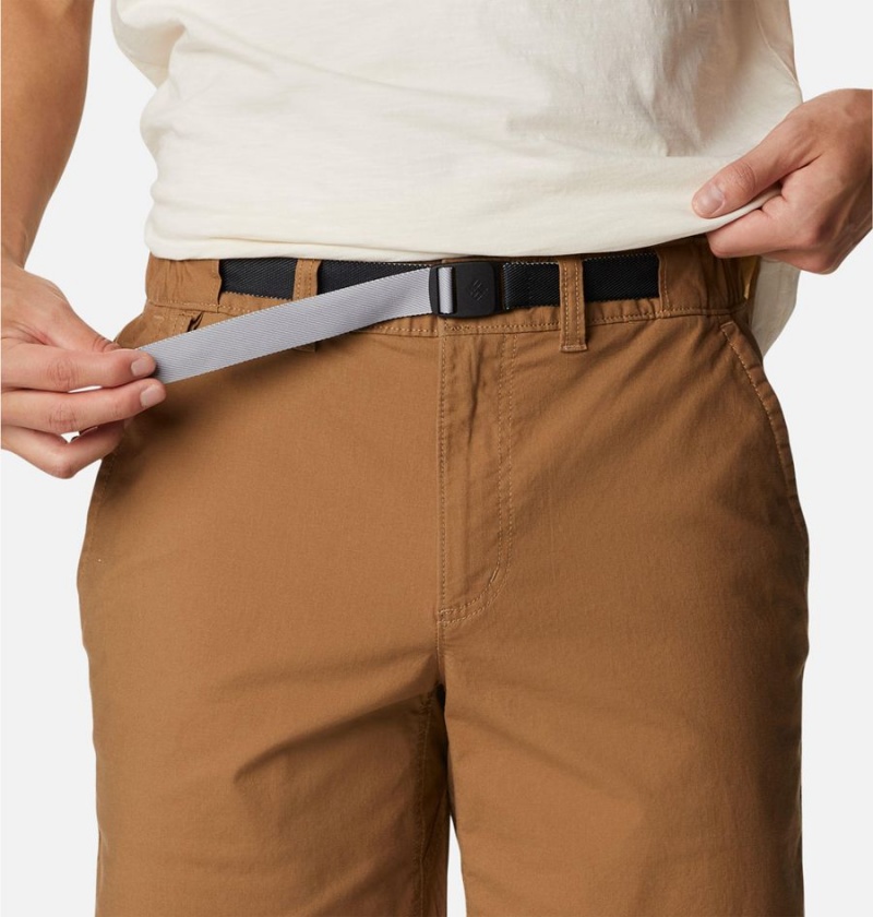 Khaki Men's Columbia Wallowa Belted Shorts | EZLUB-9621