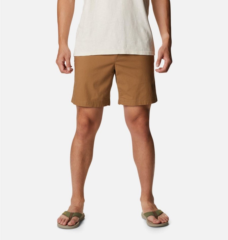 Khaki Men\'s Columbia Wallowa Belted Shorts | EZLUB-9621