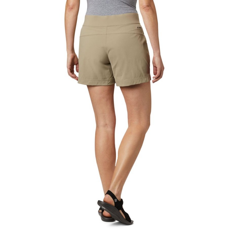 Khaki Women's Columbia Anytime Casual Shorts | GHBKO-0653