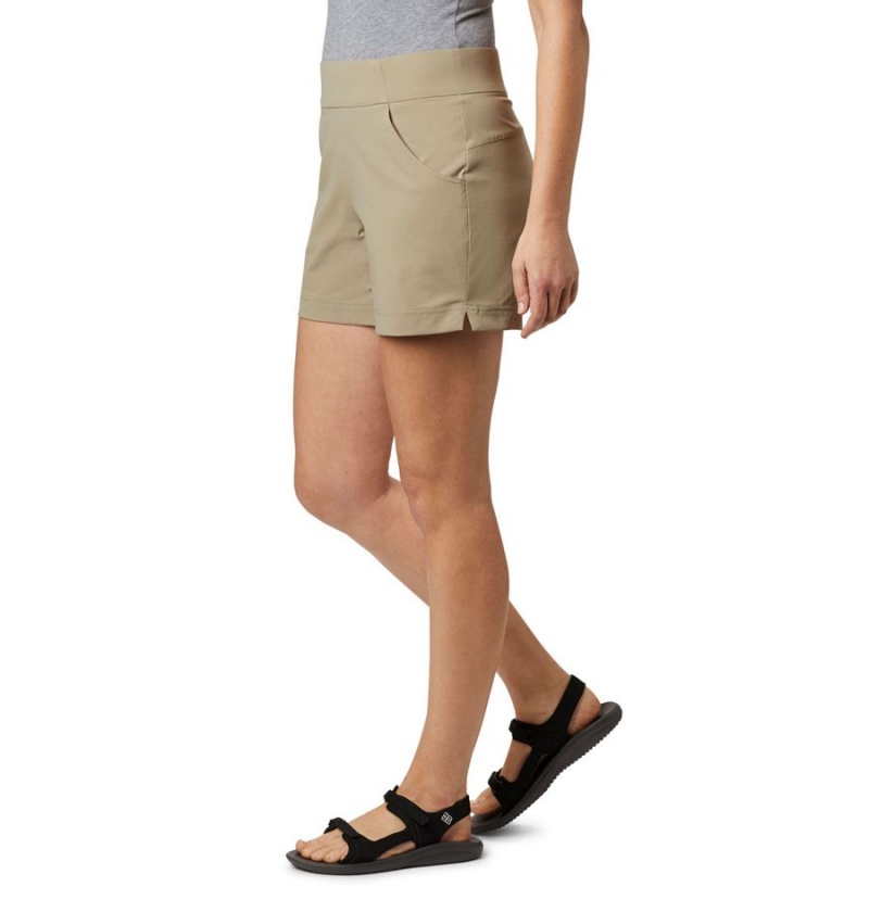 Khaki Women's Columbia Anytime Casual Shorts | GHBKO-0653