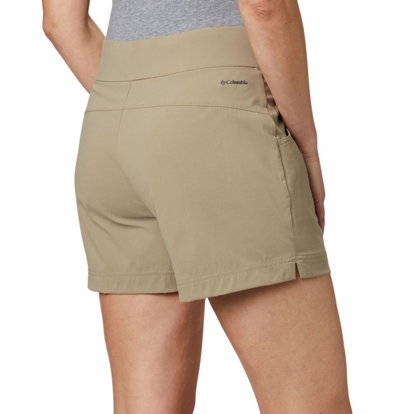 Khaki Women's Columbia Anytime Casual Shorts | GHBKO-0653