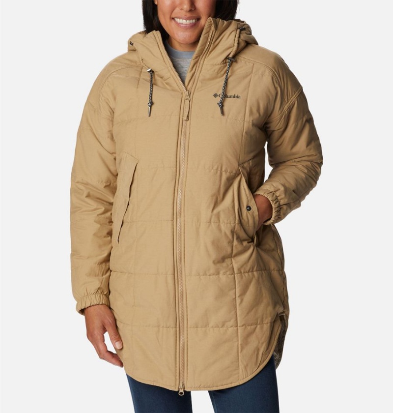 Khaki Women\'s Columbia Chatfield Hill Novelty Coats | CWYFA-8739